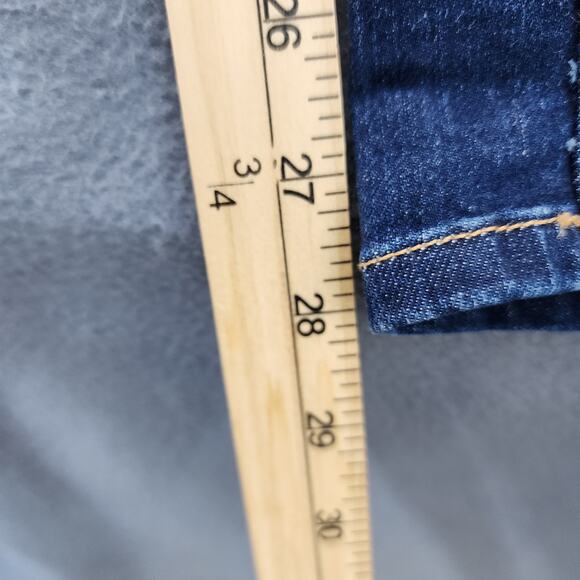 FRAME Denim Womens Jeans Size 28 Mid Rise Blue Dark Wash Skinny Ankle Stretch - Picture 7 of 16